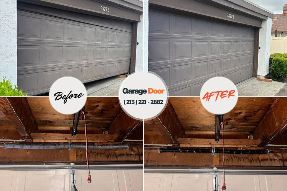 Before and after: Garage Door Service Beckett Ridge, OH